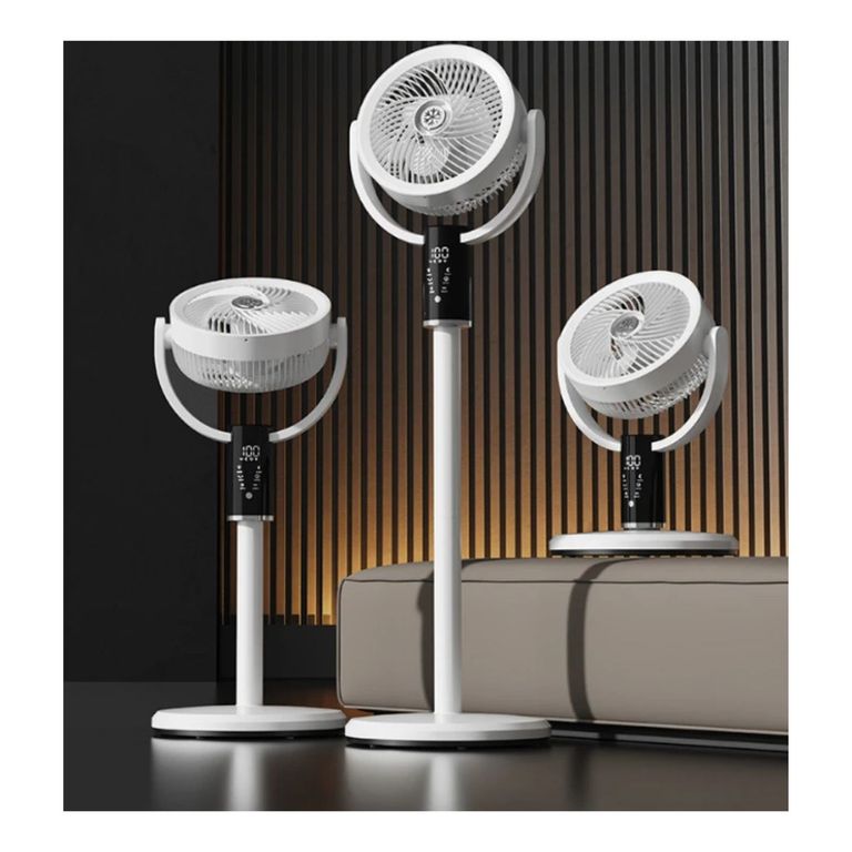 Ventilador de Piso Recargable 3 Alturas 8 Velocidades con Control Remoto y Temporizador KS-F5