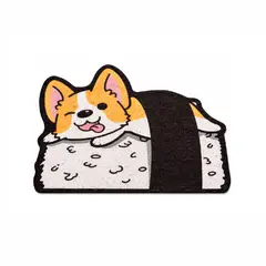 GENERICO - Alfombra pet lover Corgi Sushi para pisos - el más cute para tu entrada