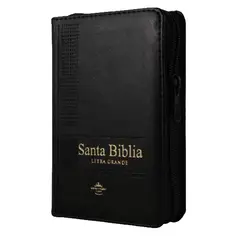 GENERICO - Biblia Reina Valera 1960 Bolsillo con Letra Grande, Imitación Piel Negra con Cierre e Índice