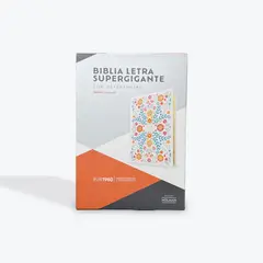 GENERICO - Biblia RVR 1960 Letra Supergigante Floreada Símil Piel con Índice