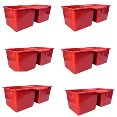 GENERICO - Pack de 6 Comederos / Bebederos Dual Para Gallos Aves de Postura y/u Ornamentales