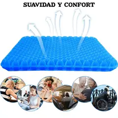 OEM - ASIENTO FLEXIBLE COJIN GEL ORTOPEDICO CONFORTABLE AUTO OFICINA CASA
