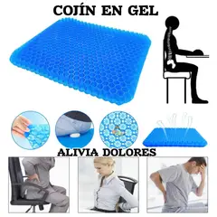 OEM - ASIENTO FLEXIBLE COJIN GEL ORTOPEDICO CONFORTABLE AUTO OFICINA CASA