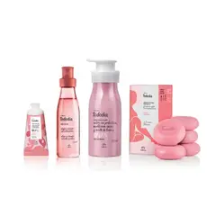 NATURA - Kit Tododia Frutas Rojos Body Splash, Crema y Jabon -