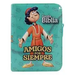 GENERICO - Biblia Amigos por Siempre RVR 1960 Tapa Charol Verde versión para niños