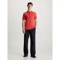 CALVIN KLEIN - POLO STRETCH PIQUE SLIM BUTTON POLO