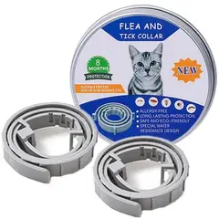 GENERICO - Collar Antipulgas y Garrapatas para Gato Regulable para 8Meses 38cm Felinos