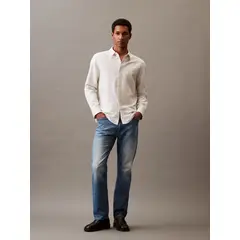 CALVIN KLEIN - CAMISA LS SOLID LINEN CLASSIC SHIRT CK