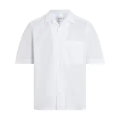 CALVIN KLEIN - CAMISA POPLIN CUBAN COLLAR S/S SHIRT