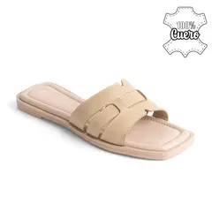 KALURI - Sandalia de Cuero - Carezza Beige