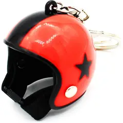 JET - Llavero Exclusivo Estilo Casco De Motociclista Color Rojo