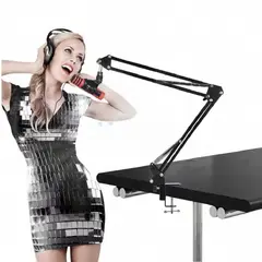 GENERICO - Soporte de Micrófono Escritorio Plegable Brazo