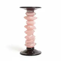 PANORAMA HOGAR - CANDELERO SORELLA 27CM VIDRIO MURANO