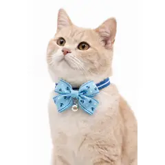 GENERICO - COLLAR PARA GATOS MICHI ANCLAS CELESTE