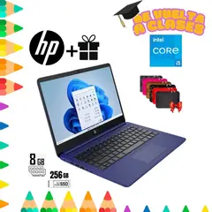 HP - LAPTOP CORE i5-1135G7 14 COLOR AZUL SDRAM DDRAM 8GB SSD 256GB MOD 14-DQ2512LA+ REGALO