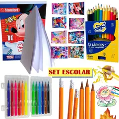 GENERICO - BOX 3 - Utiles escolares cuaderno lapices plumones y pinturas
