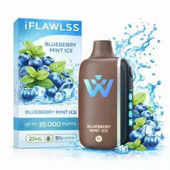 VAPE - IFlawlss 35000 Puffs Blueberry Mint Ice 25ML – Explosión Frutal Helada