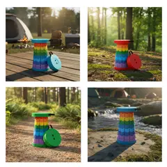 GENERICO - Banco Retractil Multicolor Camping