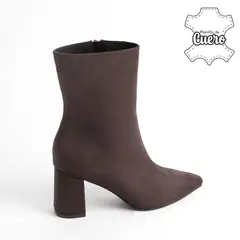 KALURI - Botín de Gamuza para Mujer kiara 03G Marrón