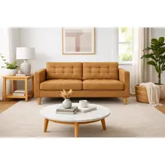 ARTSOFA - Sofá Dos Cuerpos Évora Camel Antifluido + Obsequio