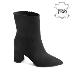 KALURI - Botín de Gamuza para Mujer kiara 03G Negro