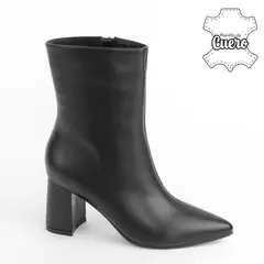 KALURI - Botín de Gamuza para Mujer kiara 03 Negro