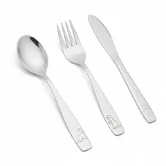 SANTORAL - Cubiertos Bebé Dinosaurio - Acero