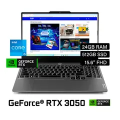 LENOVO - LAPTOP LOQ INTEL CORE I5 12450HX 15IAX9 83GS00JULM RAM 12GB SSD 512GB RTX 3050 6GB 15.6" FHD