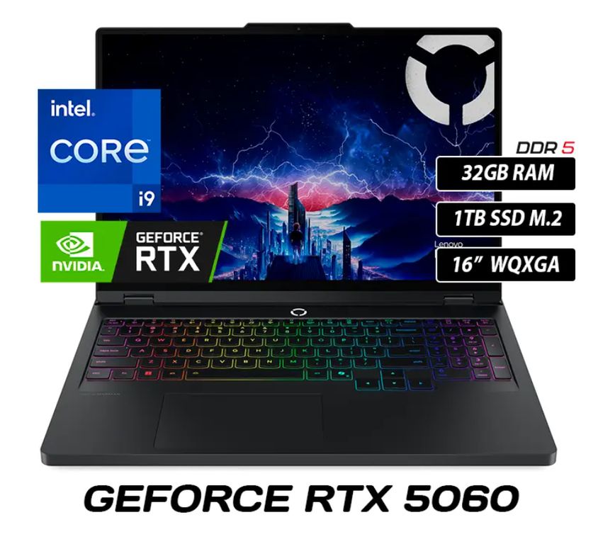 LAPTOP LEGION PRO 5 INTEL CORE I9 14900HX 16IRX10 83NN0058LM RAM 32GB SSD 1TB RTX 5060 8GB 16