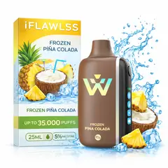 VAPE - IFlawlss 35000 Puffs Frozen Piña Colada 25ML – Tropical Delicioso Ice