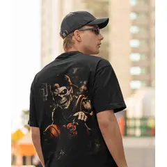 GENERICO - Polo oversize Basketball Calavera Hombre