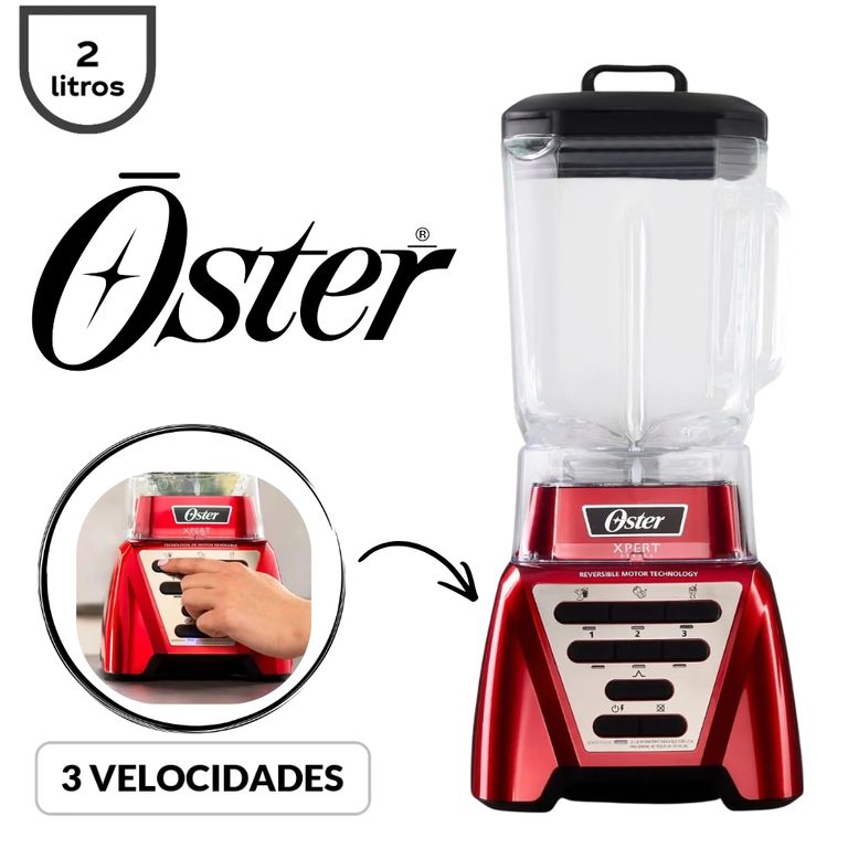 LICUADORA 2LT 3 VELOCIDADES 1500W COLOR ROJO MOD BLST3A-R2G-053