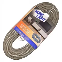 HOME LIGHT - Extensión eléctrica Vulcanizada 20 Metros Gris - Uso Doméstico y Profesional