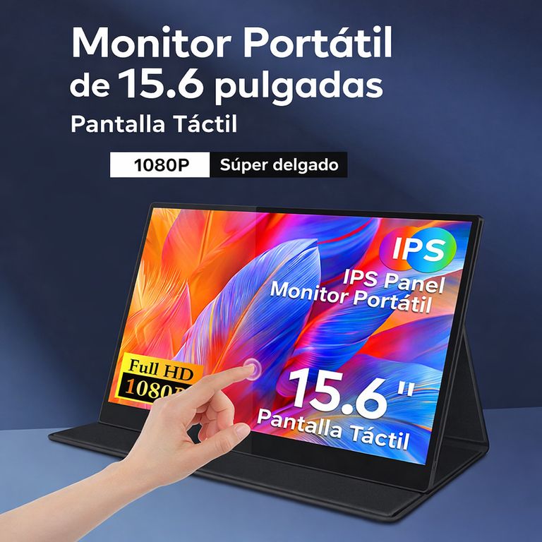 Monitor Touch Tactil Portátil 15.6 Pulgadas