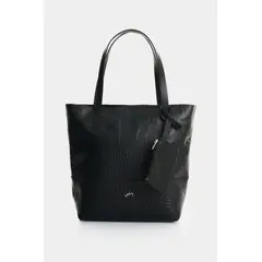 Velez - Vélez Tote Bag Verona Cuero Mujer Con Destellos Negro