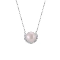 ELAHIA JOYERIA - Collar perla rosa de plata