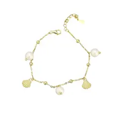 ELAHIA JOYERIA - Pulsera perla y conchita de mar