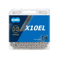 KMC - CADENA BICICLETA SILVER X10EL 116 LINKS 1/2X11/128