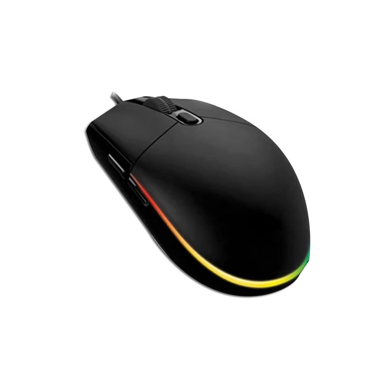 Mouse Gamer RGB USB 3200 DPI RGBM-03 Negro