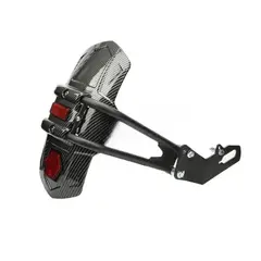 GENERICO - Guardafango Fibra de Carbono Para Moto Con Accesorio Y Base Universal