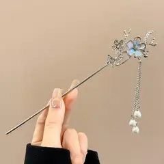 GENERICO - SET DE DOS PALITOS LOLITAS FLOR DE LUNA AZUL