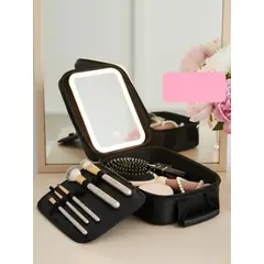 GENERICO - Neceser De Maquillaje Con Espejo Led Maletin organizador de maquillaje portatil