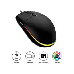 ST - Mouse Gamer RGB USB 3200 DPI RGBM-03 Negro