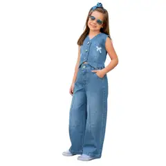 DANUS - Conjunto pantalon +chaleco lazo para niñas marca