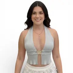 GENERICO - Sueter Playero Mujer Hilo 359-14 Color Gris