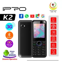 IPRO - CELULAR BASICO K2 CON REDES SOCIALES 3G DUAL SIM - NEGRO
