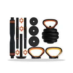 EVERBEST - Set De Pesas 4 En 1 Multifuncional 20kg