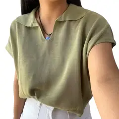 GENERICO - Sueter Mujer Hilo Mcorta 359-18 Color Verde