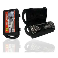 EVERBEST - Set De Pesas Cromadas 20kg Mg Con Estuche Y Espanzor