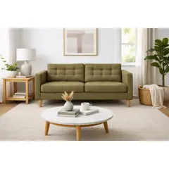 ARTSOFA - Sofá Dos Cuerpos Évora Verde Olivo Antifluido + Obsequio